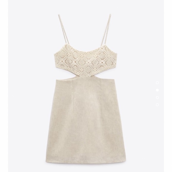 ZARA COMBINATION CROCHET CUT OUT DRESS - Picture 8 of 11